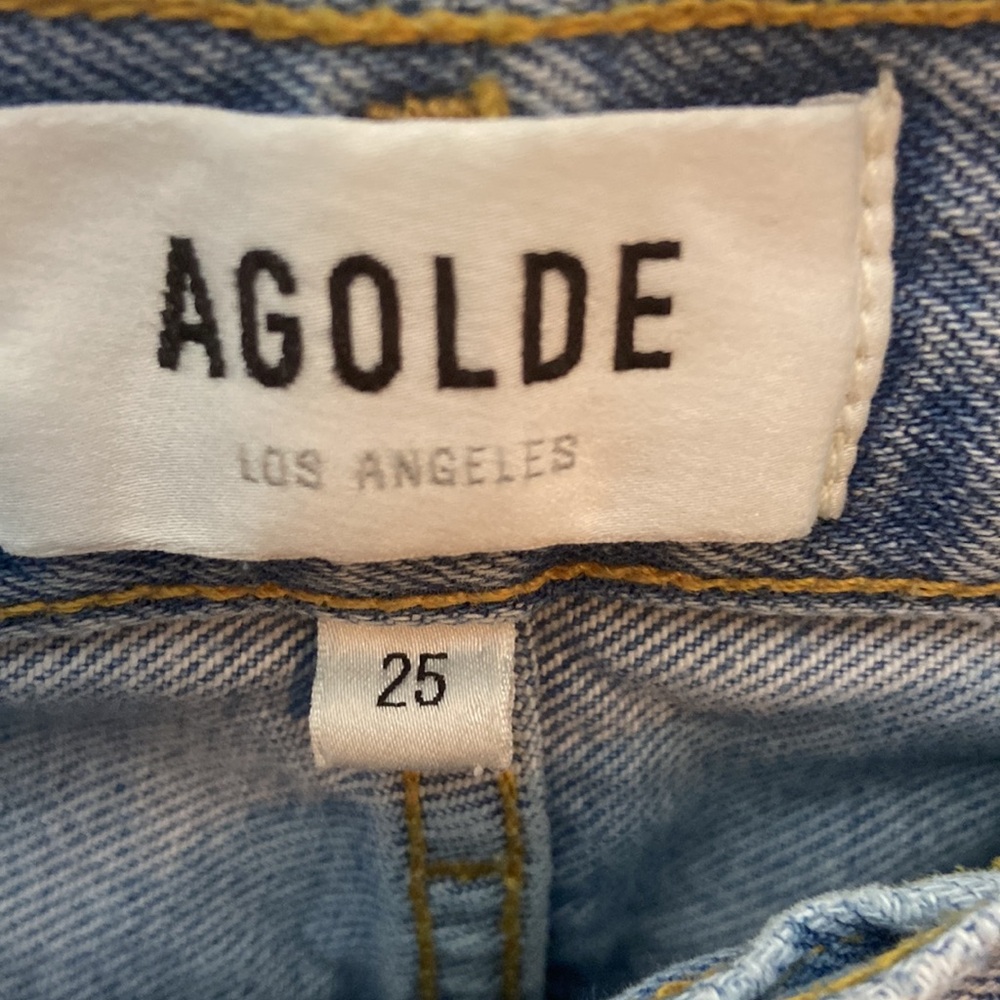 AGOLDE 90's Pinch Waist High Rise Straight Jeans in Backdrop Size 25 Dis… - Picture 7 of 13